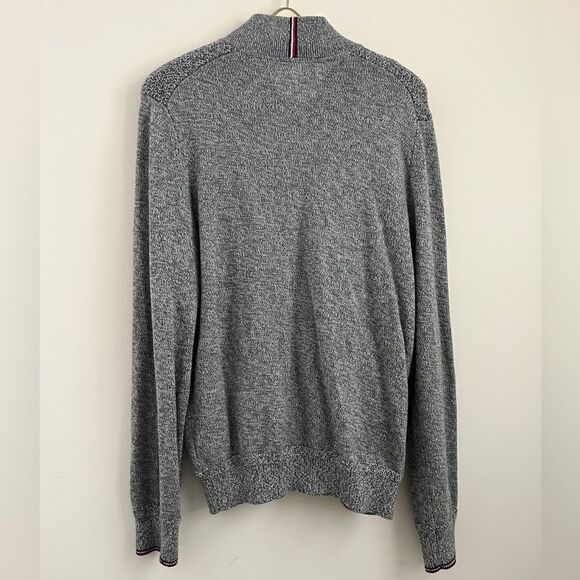 Tommy Hilfiger Gray Cotton Cardigan Sweater | Size Large - Picture 5 of 8